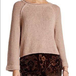 NWOT Free People Ladder Back Crop Sweater